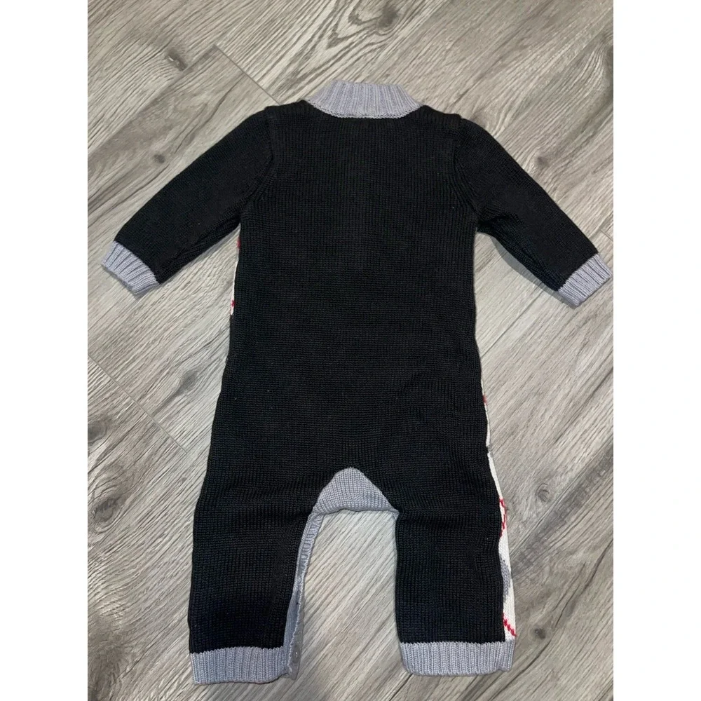 Vintage‎ Old Navy Baby Size 3-6 Month Argyle One Piece Sweater Outfit